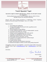 Meghívó közgyűlésre - 2020